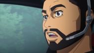 Maezono surprised by Kanata's driving as seen in MF Ghost (Image via Felix Film)